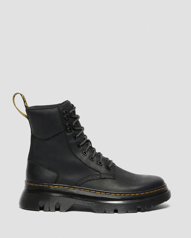 Black Men's Dr Martens Tarik Wyoming Leather Utility Ankle Boots | CA 452EBC